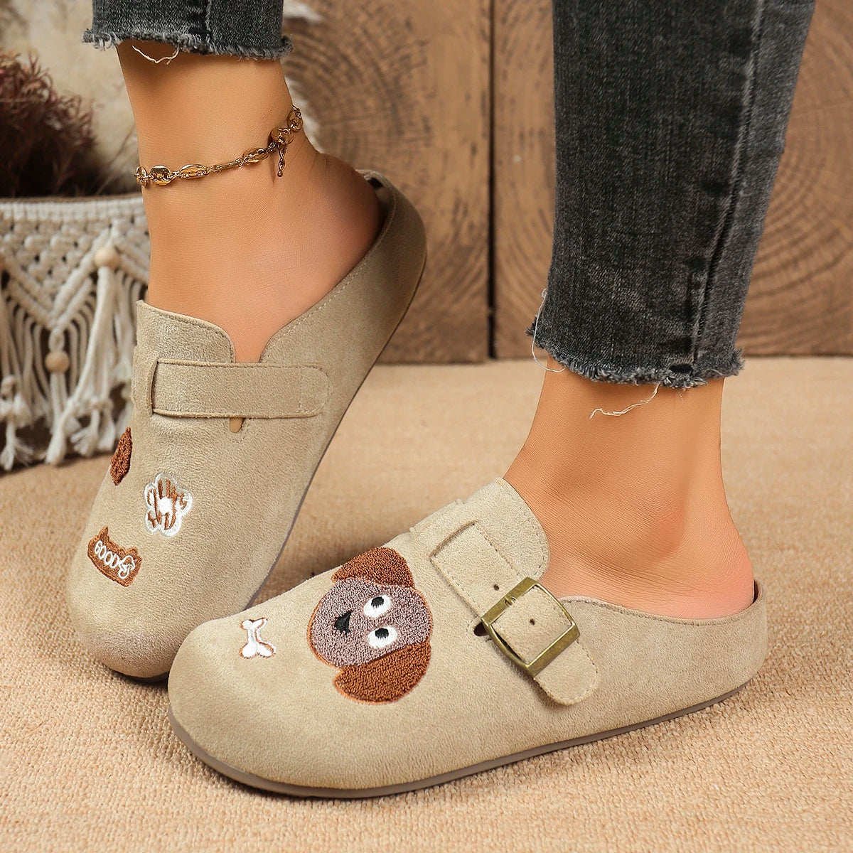 Summer Women Slippers Fashion Sandals 2025 Thick Bottom Shoes Cartoon Zpaxo Khaki 42