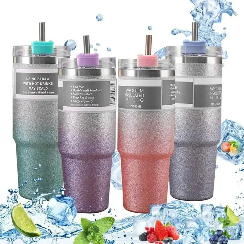 304 Diamond-painted Stainless Steel Cup Gradient Car Insulation Cold Zpaxo