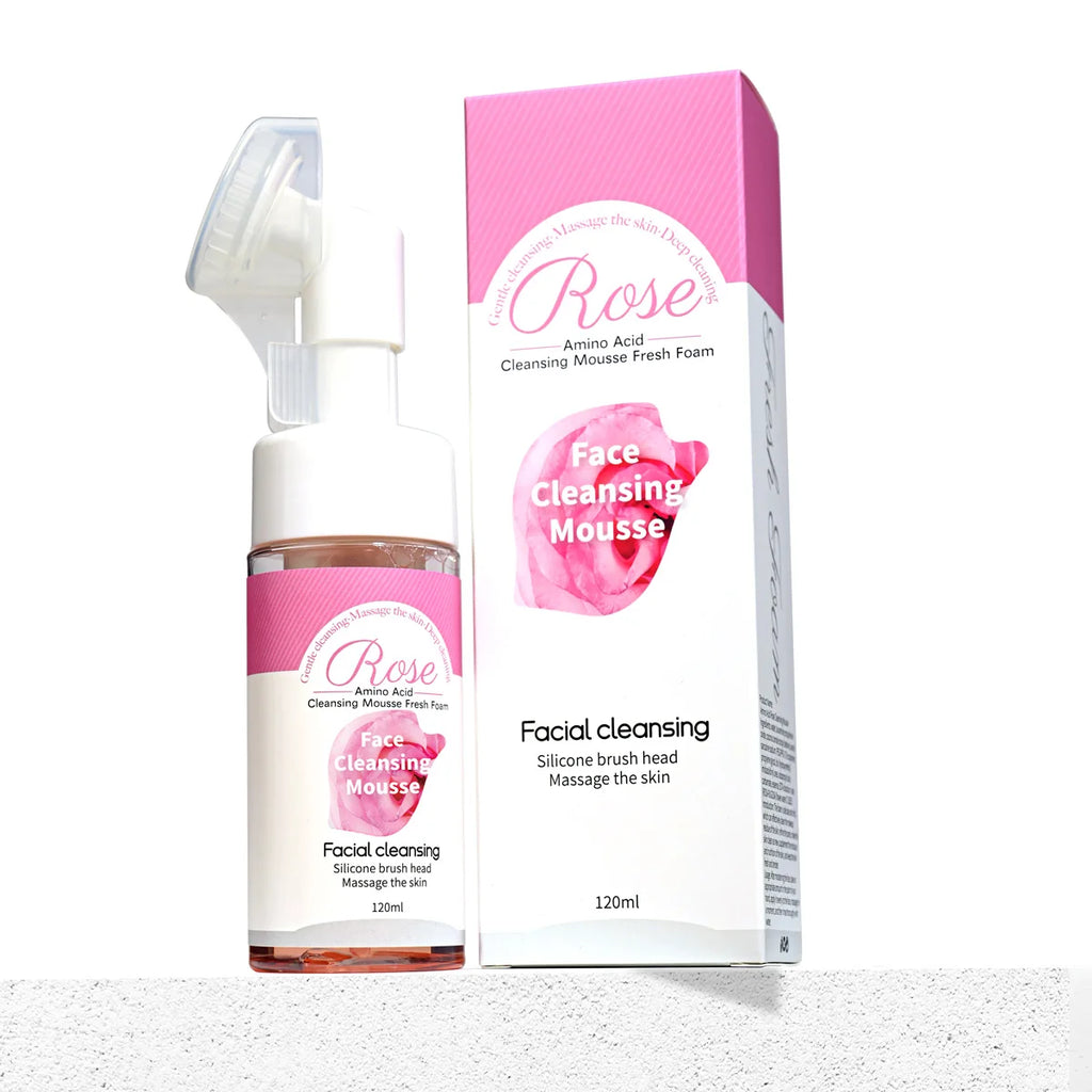 Rose Essential Oil Skincare and Cleansing Mousse, Deeply Cleanses, Controls Oil, Nourishes the Skin, Refreshing, Gentle Not Tightening Zpaxo