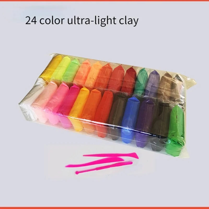 12 24 36 Clay Children's Worry Ultra Light Space Mud Mold Handmade