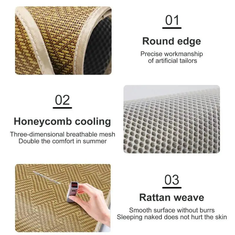Baby Stroller Liner Baby Car Seat Cooling Cushion Rattan Seat Pad Infant Child Cart Mat Kids Carriage Pram Stroller Accessories Zpaxo