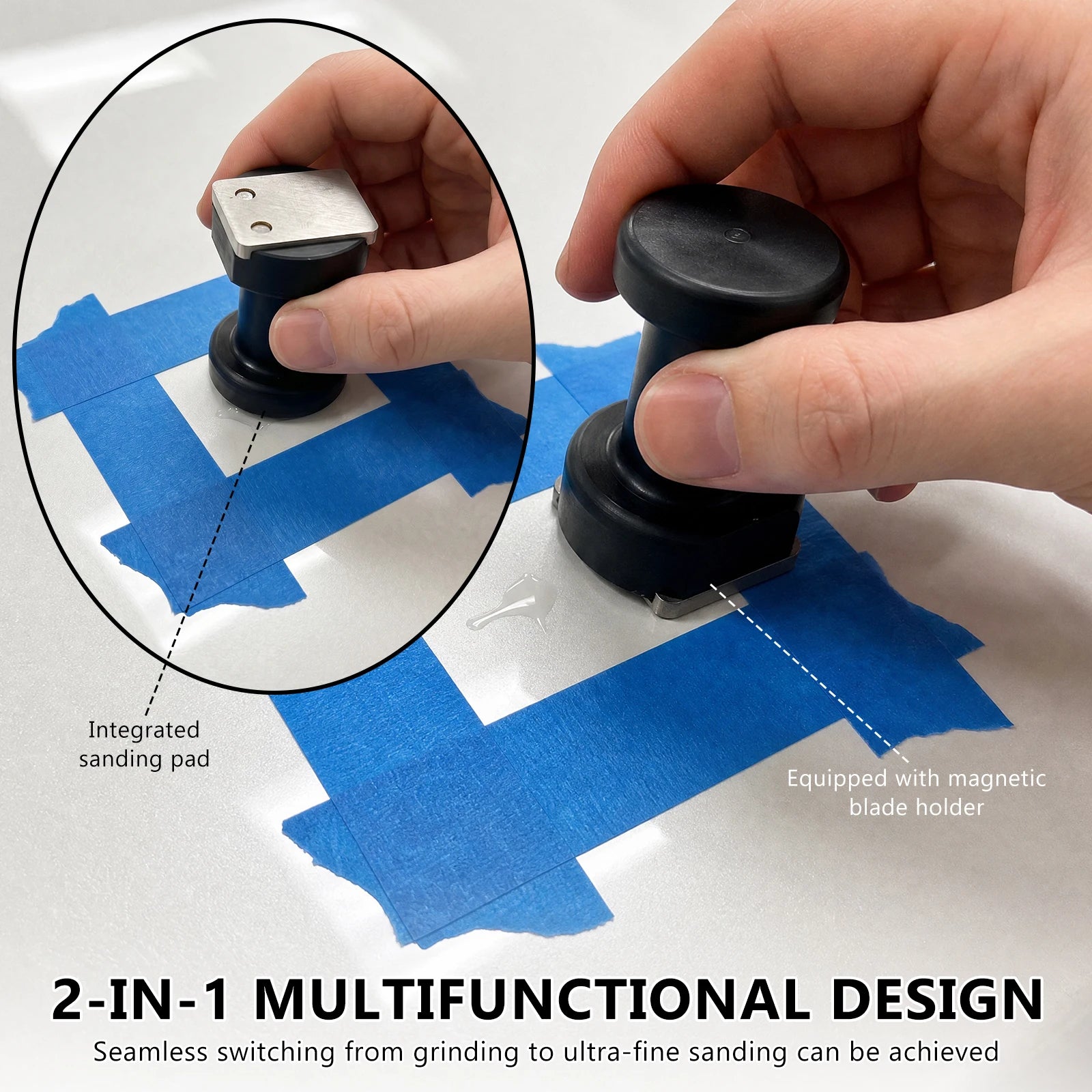 Paint Denibbing Tool Automotive Car Paint Scraper Run Dust Nib Remover Block Clear Coat Repair Razor Shaver Sanding Pad Box Zpaxo
