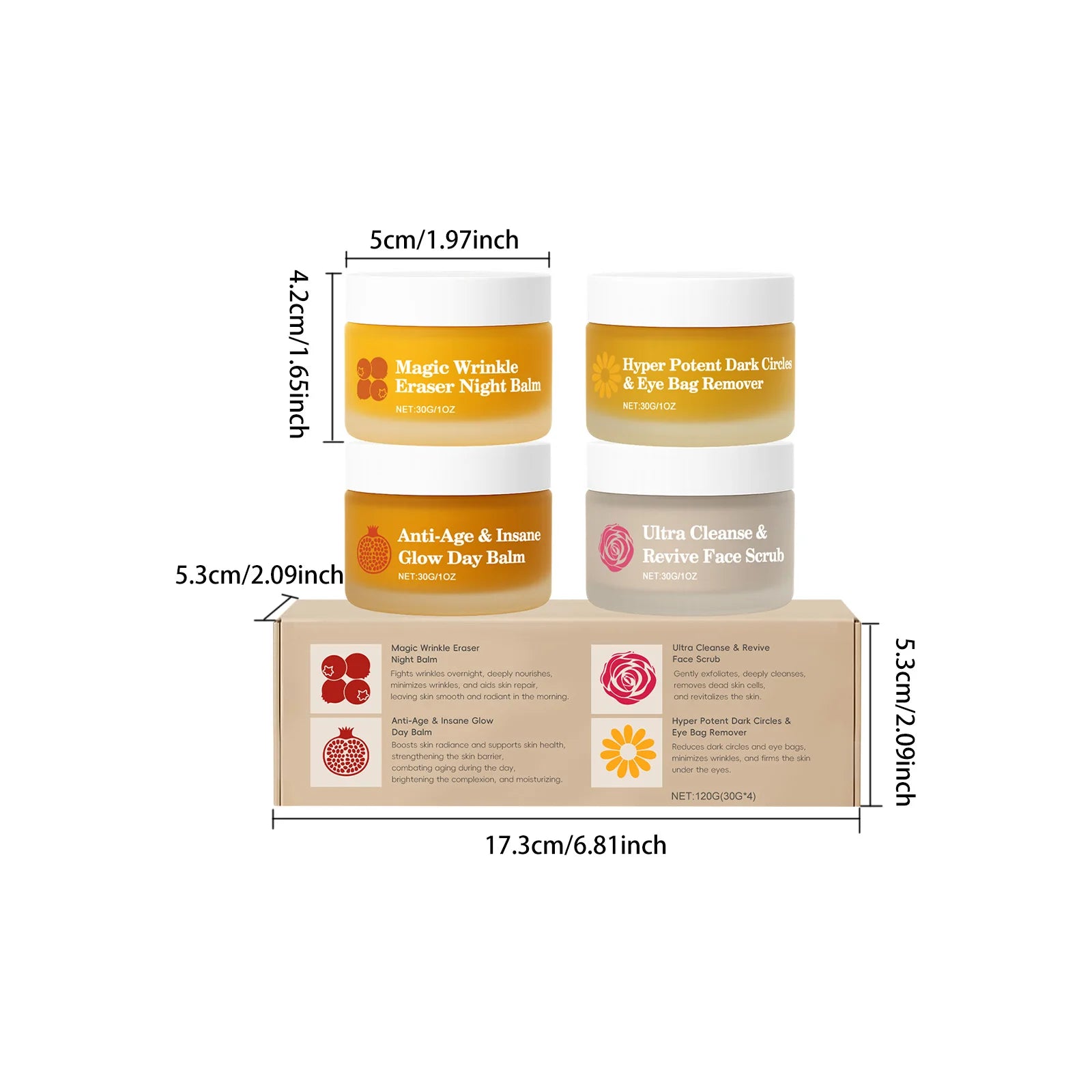 Hoygi Day & Night Skincare Set – Firming, Brightening & Eye Care Skincare Set Zpaxo 1 set