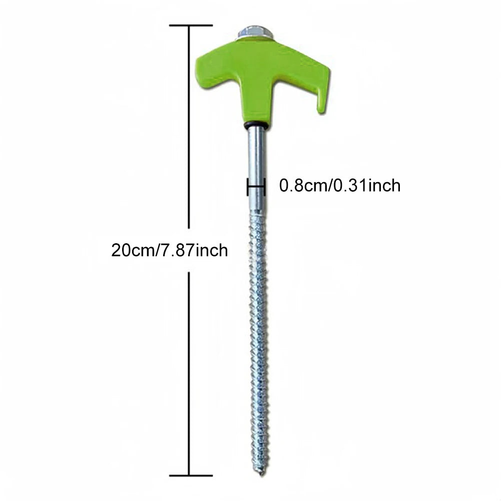 Heavy Duty Spiral Screw Hex Socket Stakes Ground Anchors Camping Tent