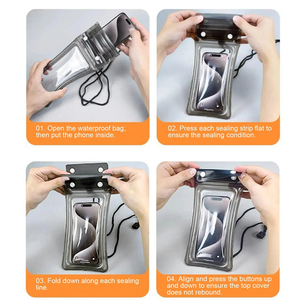Waterproof Phone Dry Bag with Lanyard | Beach & Diving Pouch Waterproof Phone Pouch Zpaxo