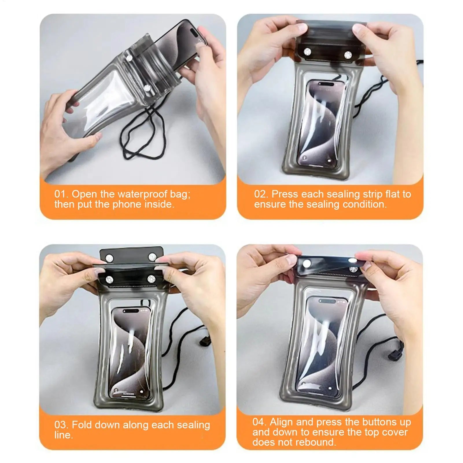 Waterproof Phone Dry Bag with Lanyard | Beach & Diving Pouch Waterproof Phone Pouch Zpaxo
