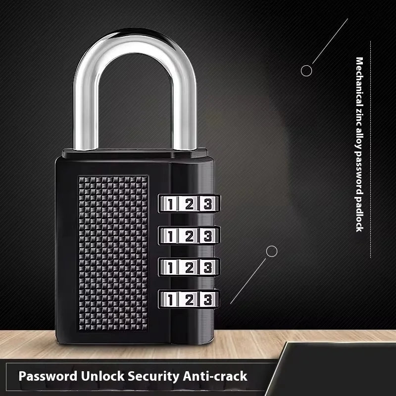 4-digit Password Lock Padlock Luggage Anti-theft Wind Rain Resistant