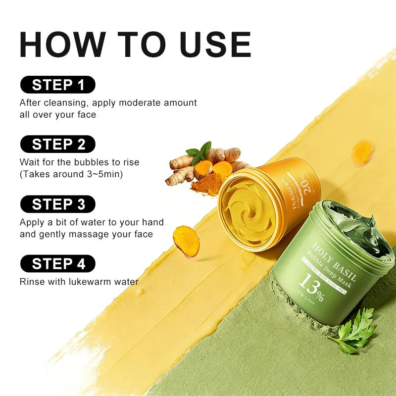Holy Basil Deep Pore Clay Mask – Cleanse & Minimize Pores Clay Face Mask Zpaxo