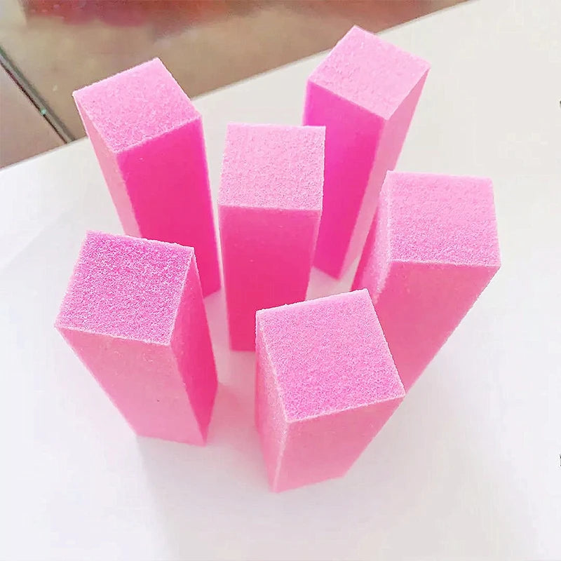 Pink Buffing Sanding Files Block Pedicure Manicure Care Sponge Nail