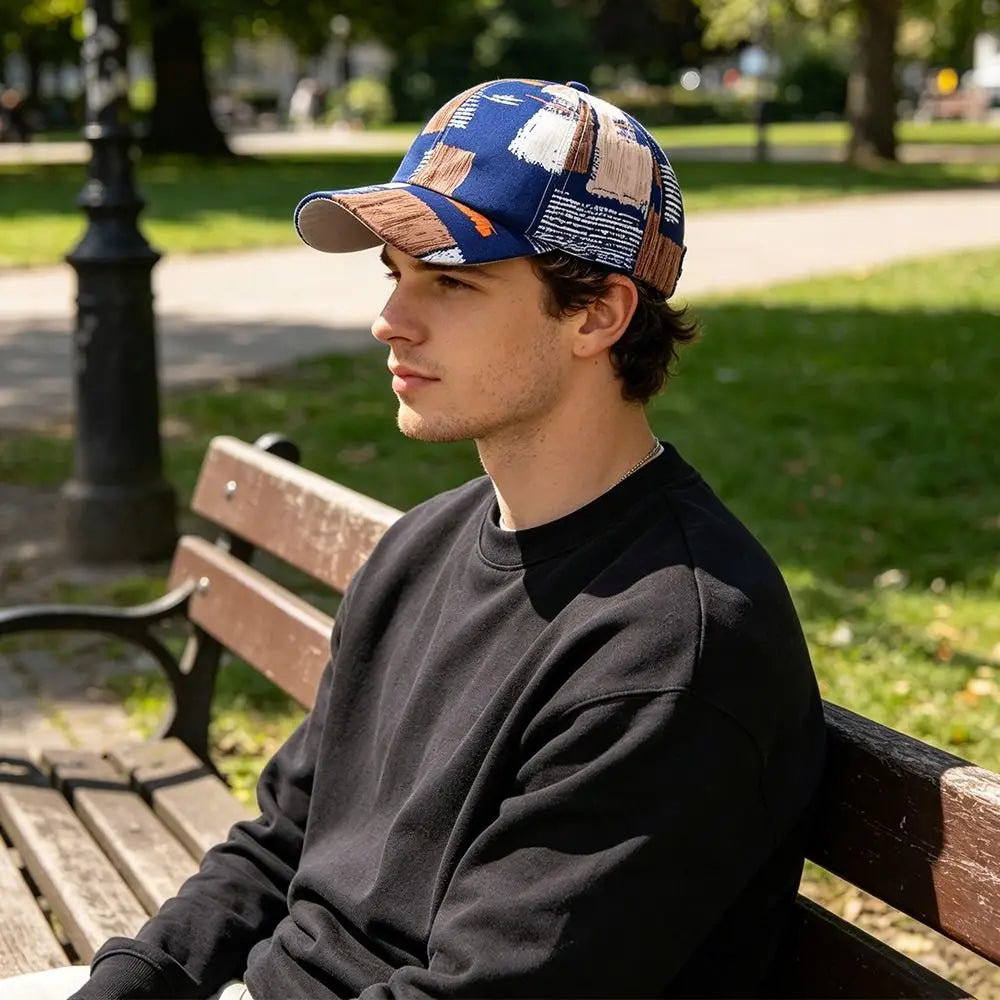 Fashion Graffiti Baseball Cap UV Protection Versatile Sun Hat Breathable Peaked Cap for Spring Summer Zpaxo