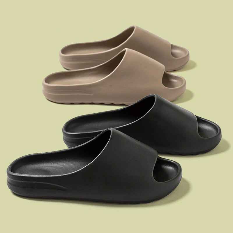 Summer Slippers Women Men EVA Soft Thick Bottom Indoor Outdoor Home