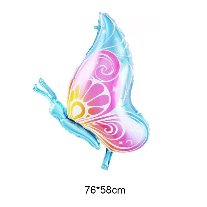Large Butterfly Aluminum Foil Balloons Helium Air Globos Birthday Zpaxo Blue Other