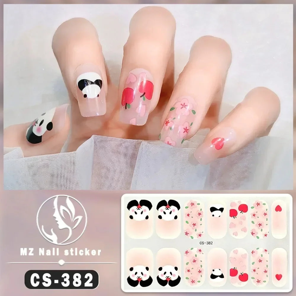 Baking Free Fashionable Nail Art Stickers Collection Manicure DIY Nail Polish Strips Wraps for Party Decor Zpaxo CS-382