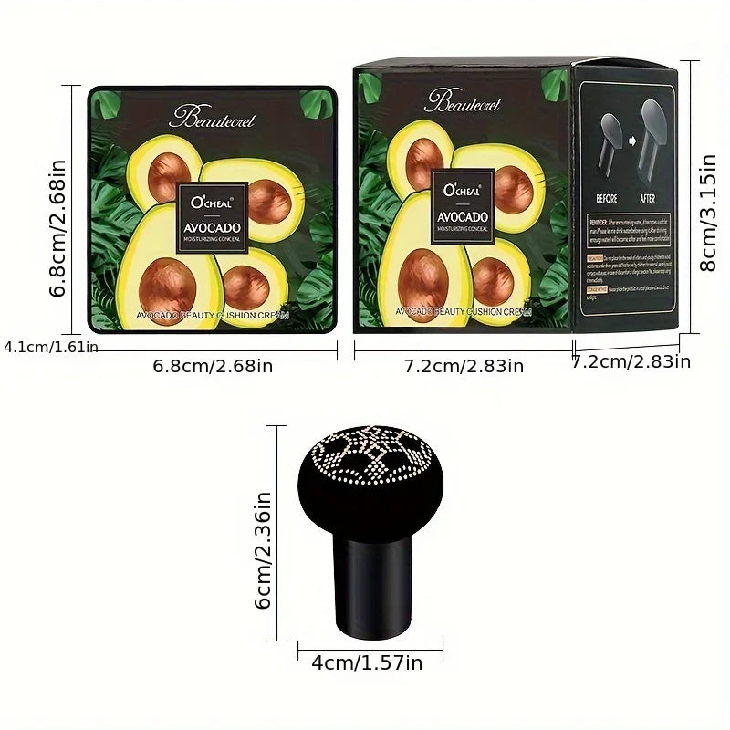 Avocado Mushroom Head Air Cushion CC Cream Moisturizing Long Lasting