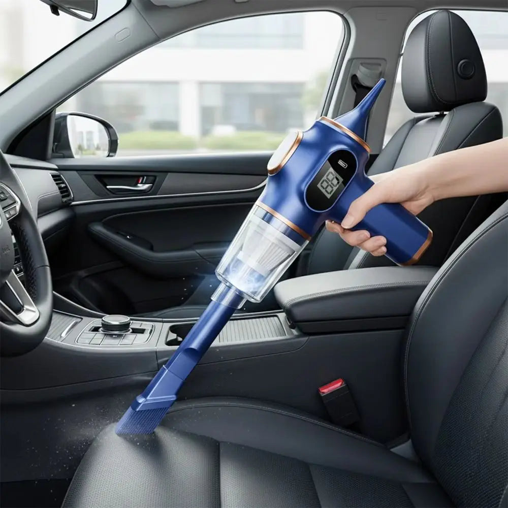 120W High Suction Car Vacuum Cleaner LCD Display Dual Use Wireless Vacuum Cleaner Strong Suction 4500Pa High Power Zpaxo