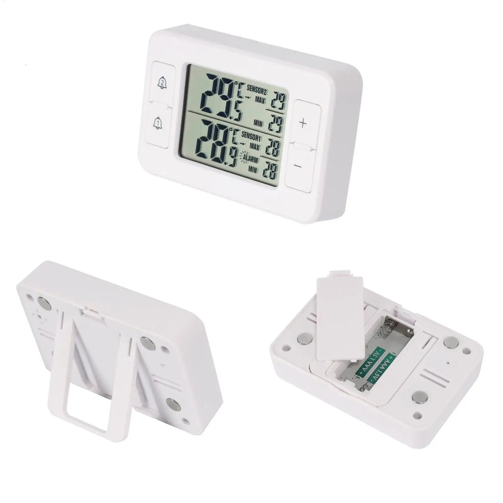 Wireless Refrigerator Temperature Measure Tool Double Sensor Fridge
