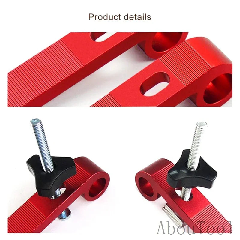 T Track Aluminum Alloy Wood Clamp Rail Slide Slot Stopper M8 Screw Positioning Limiter Miter Clip Fixed Clamp Woodworking Tools Zpaxo