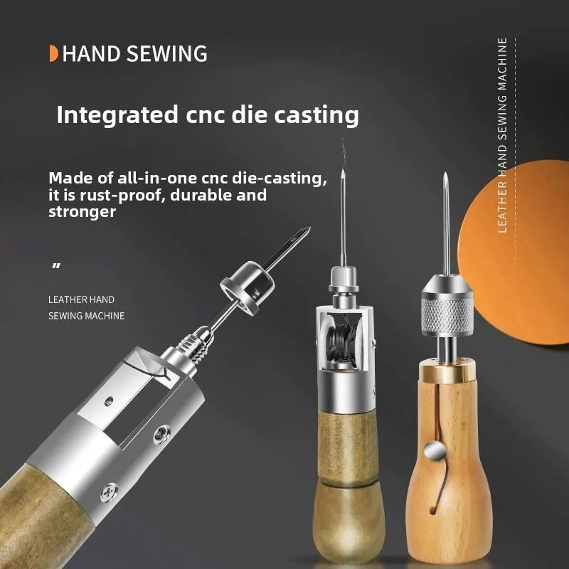 Leather Sewing Awl Thread Kit Speedy Stitcher Hand Sewing Machine Tools Kit Leather Craft Stitching Shoemaker Canvas Repair Zpaxo