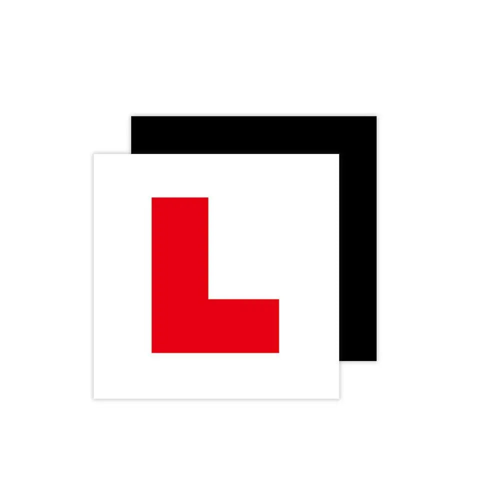 Red Waterproof Magnetic L Plates Striking Drivers Stickers Plate Car Zpaxo