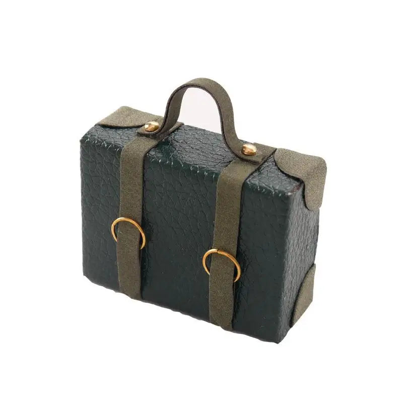 ▶1:12 Dollhouse Miniature Briefcase Suitcase Model Decor Toy Doll House Accessories Zpaxo Green