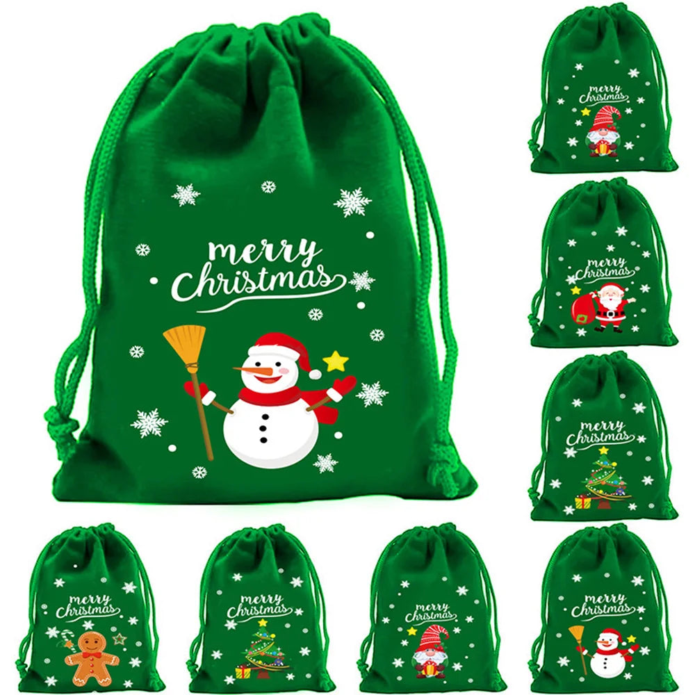 Christmas Velvet Drawstring Gift Bags – Candy & Jewelry Pouches Drawstring Gift Bag Zpaxo