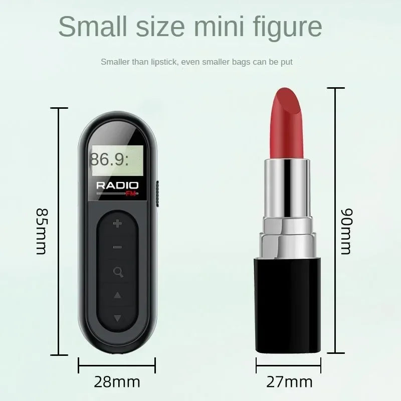 Mini Portable FM Radio, Multi-functional Pocket Radio for Elderly Outdoor Activities Zpaxo