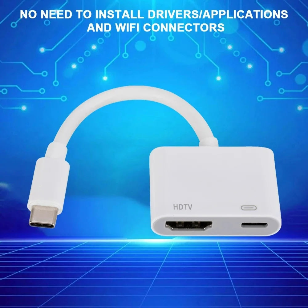 USB-C to HDMI Adapter 4K | iPhone 16 Pro to HDTV & Monitor HDMI Display Adapter Zpaxo