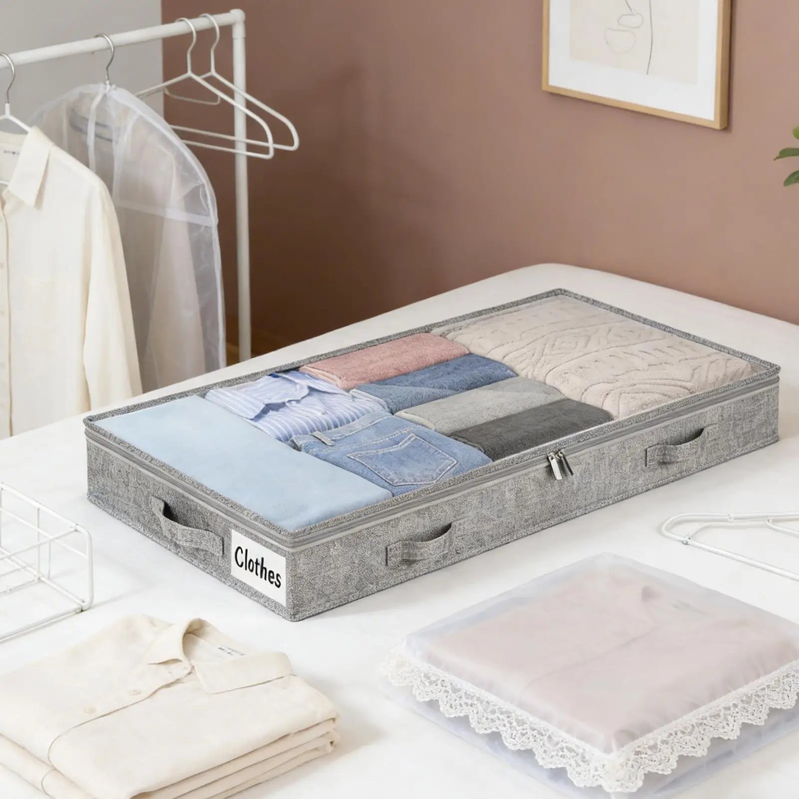 Under Bed Storage Containers Large Capacity Blanket Box Clothes Bins