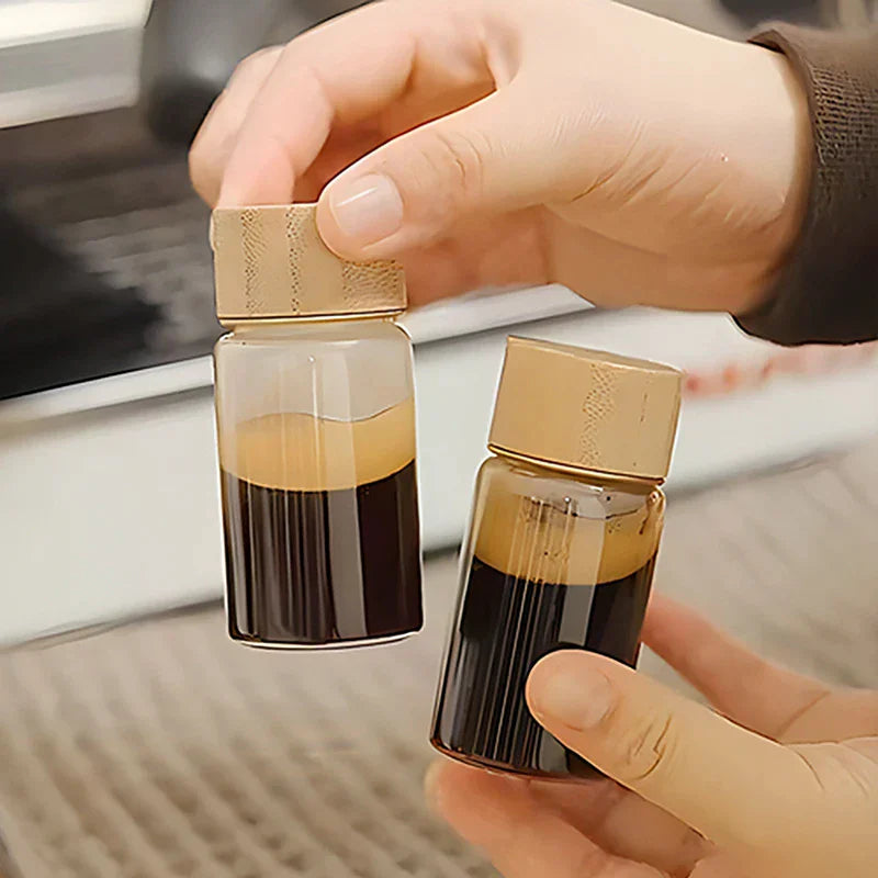 For Coffee Concentrate Milk Juice Leakproof Bottle With Lid Mason Jar Portable Empty Jar 20/25/30ml Mini Glass Bottle Zpaxo