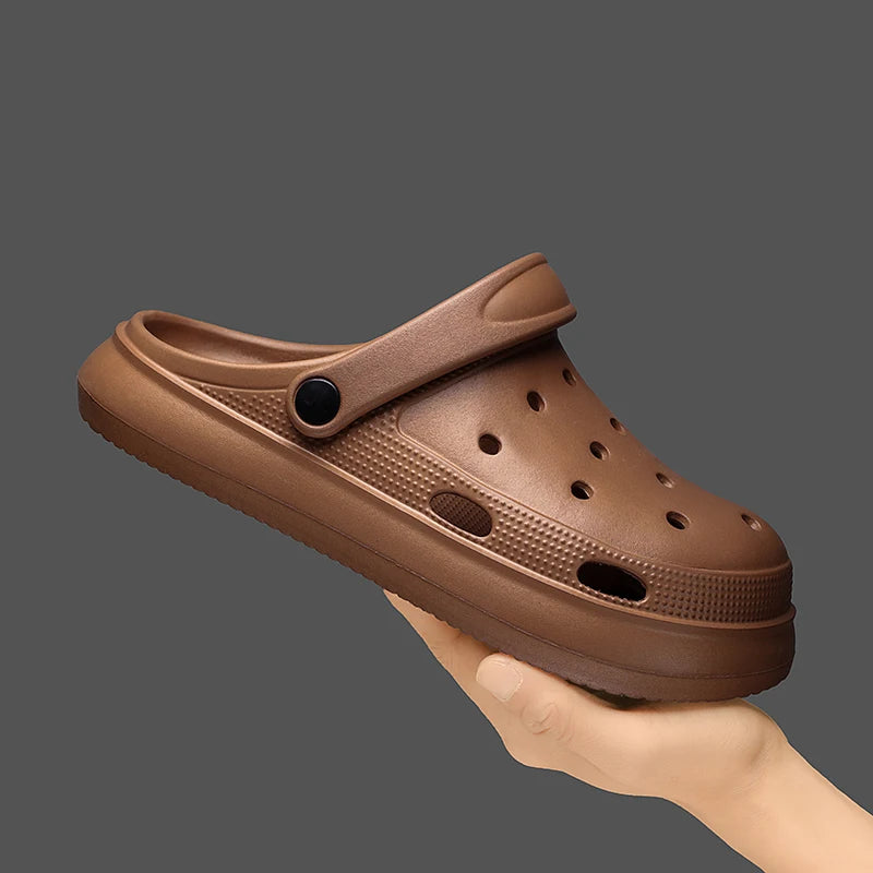 Men's Summer Hollow Out Closed Toe Non-slip Soft Sandals Unisex