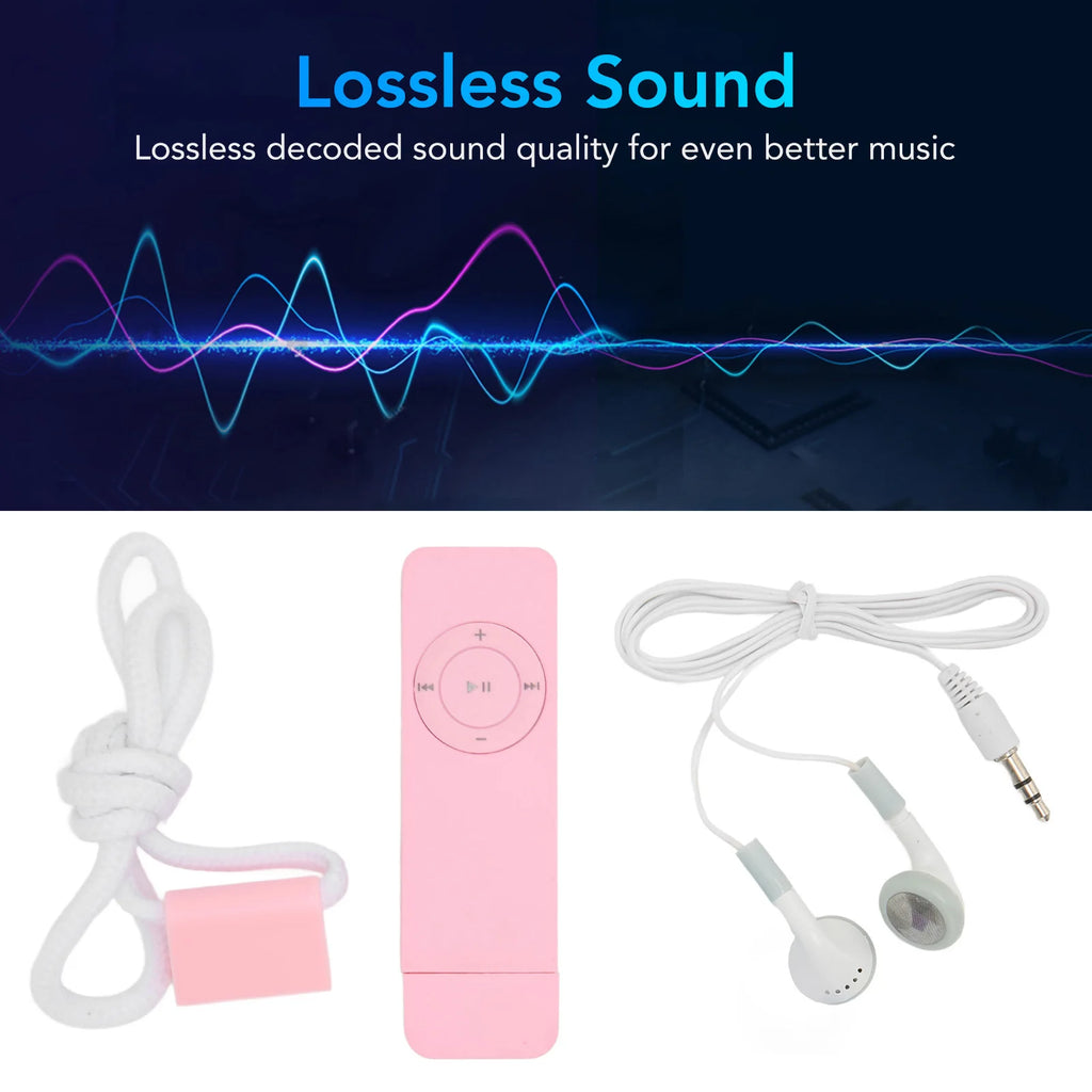 MP3 Music Player Students Mini Music Player Lossless Sound Support Up to 64GB Portable Music Player for Running Travel Zpaxo