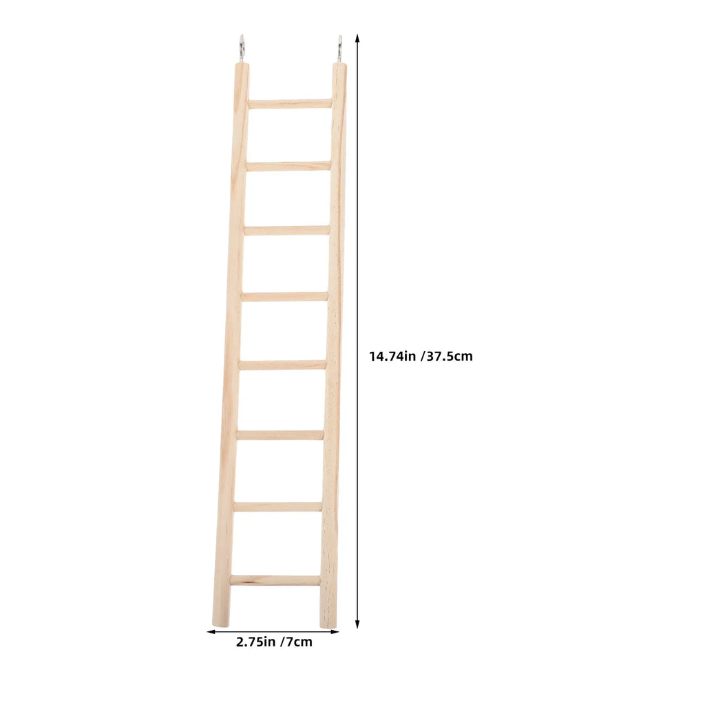 Bird Cage Wooden Ladder Pet Climbing Multilevel Platform Hanging