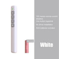 Whiteboard Remote Control Pen Meeting Remote Presentation PPT Laser Flip Pen Remote Controller Laser Pointer For Office Supplies Zpaxo White