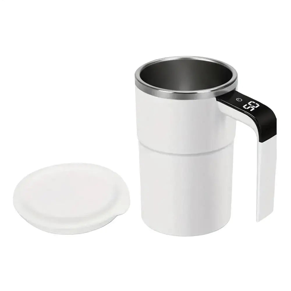 Self Stirring Mug Automatic Mixing Coffee Cup Heat Resistant Zpaxo White 380ml