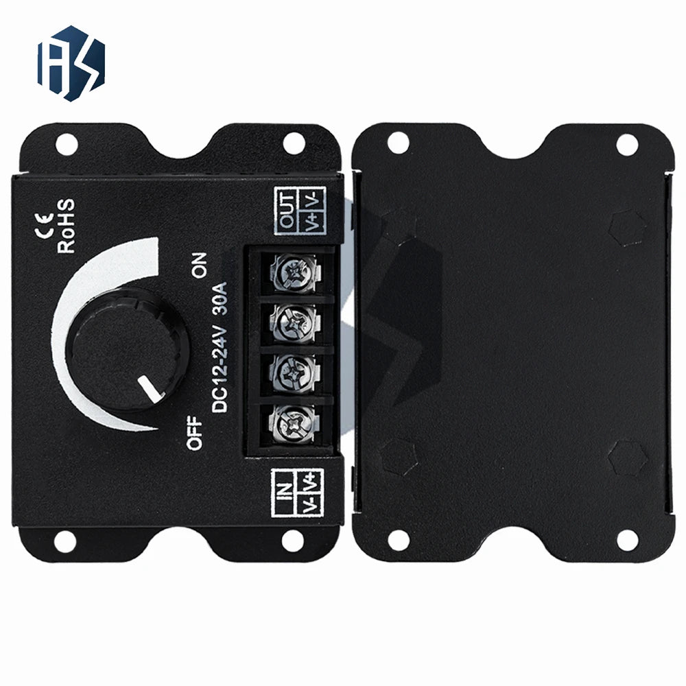 DC 12V 24V LED Dimmer Switch 30A 360W Adjustable Voltage Regulator Zpaxo