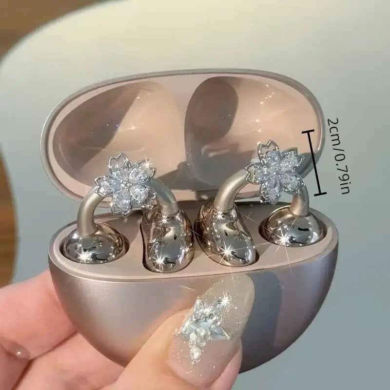 Rhinestone Earbud Decoration Clips – DIY Zircon Charms (1 Pair)