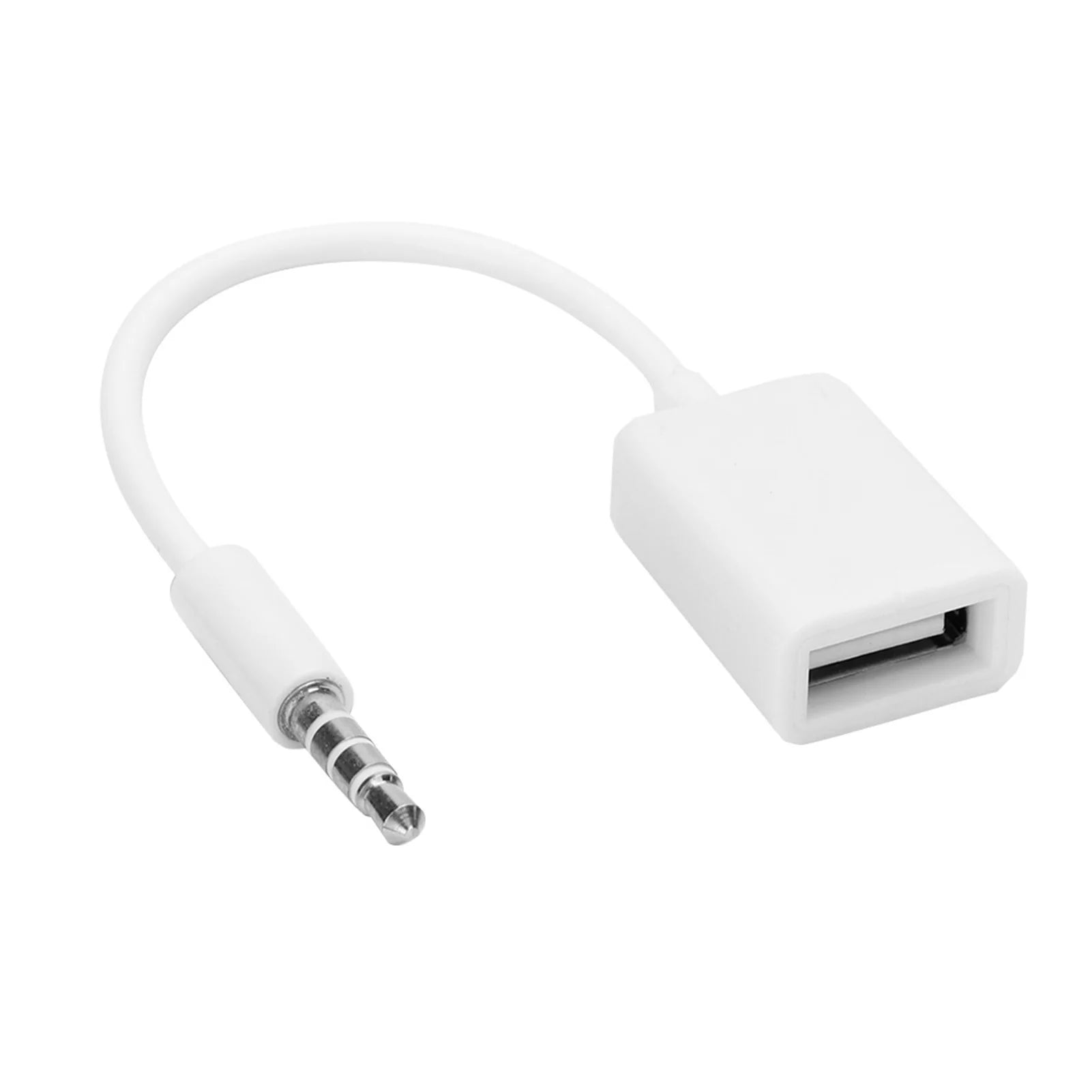 Male Plug Jack USB Female AUX Audio Cable Converter Adapter Cord