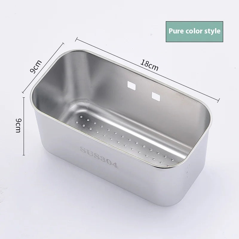 304 Stainless Steel Sink Asphalt Basket Dishwasher Dishwasher Water Pool Hanging Garbage Filter Rack Filter Storage Rack yuzi Zpaxo Silver