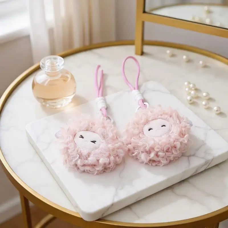 Adorable Soft Toy Curly Sheep Keychain Perfect Bag Pendant Birthday Zpaxo
