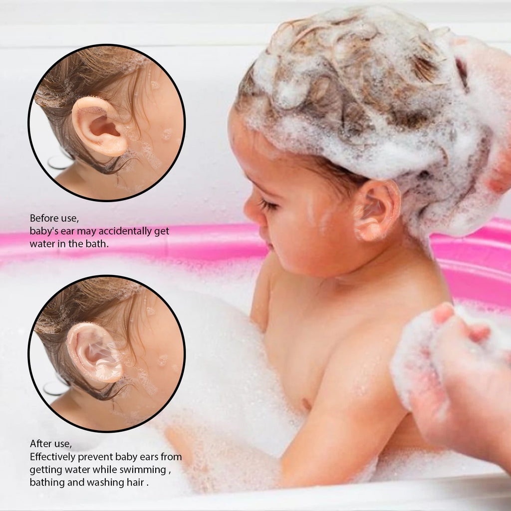 Baby Waterproof Ear Plugs Baby Swimming, Bathing, and Hair Washing Ear Protection Stickers Zpaxo