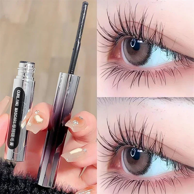 Silk Fiber Ultra-fine Mascara Lengthens Eyelashes Curling Mascara Long Lasting Waterproof Fast Dry Brown Black Eye Cosmetics Zpaxo