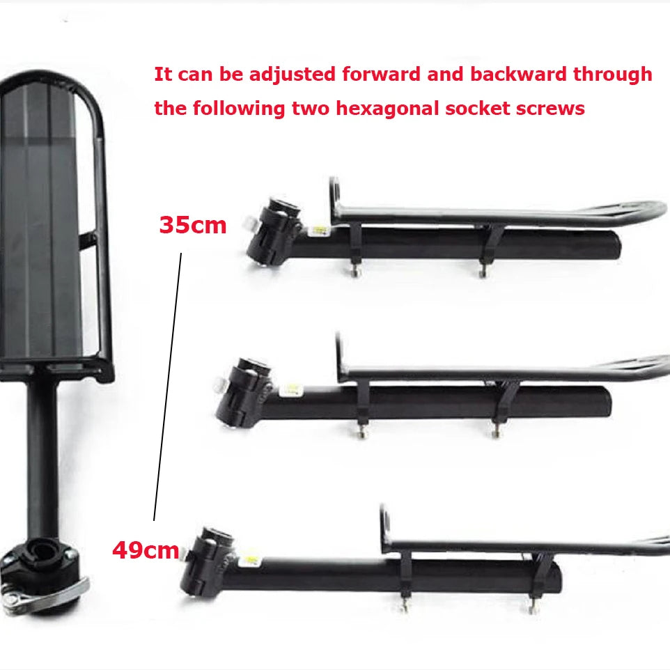9KG Bicycle Luggage Carrier Bike Rack Aluminum Alloy Cargo Rear Rack Shelf Cycling Seatpost Bag Holder Stand MTB Install Tools 9 Zpaxo