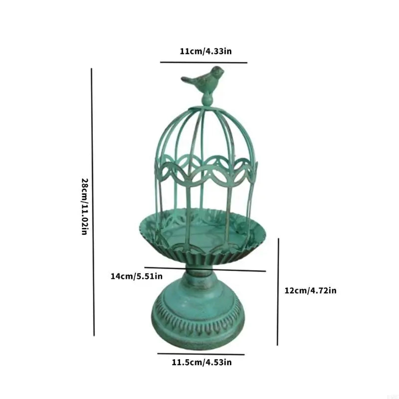 Birdcage Holder Metal Decorative Candlesticks Table Centerpieces Home