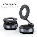 Vacuum Magnet Phone Bracket Multi-angles Adjustment Strong Magnetic Suck Design Foldable Car Holder For Navigation Stand Zpaxo Black B