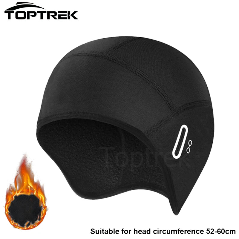 Winter Thermal Cycling Cap Outdoor Under MTB Helmet Liner Fleece Hat Sports Men Bicycle Skiing Beanie Running Hiking Skullcaps Zpaxo Unisex