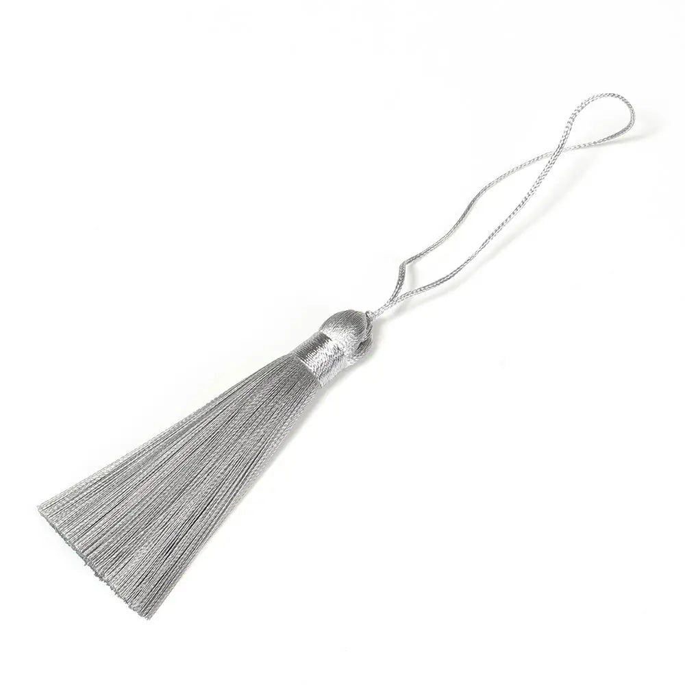 Handmade Wedding Decoration DIY Embellish Crafts Tassel Trim Accessories Tassel Hanging Rope Tassel Fringe Silk Tassel Pendant Zpaxo grey