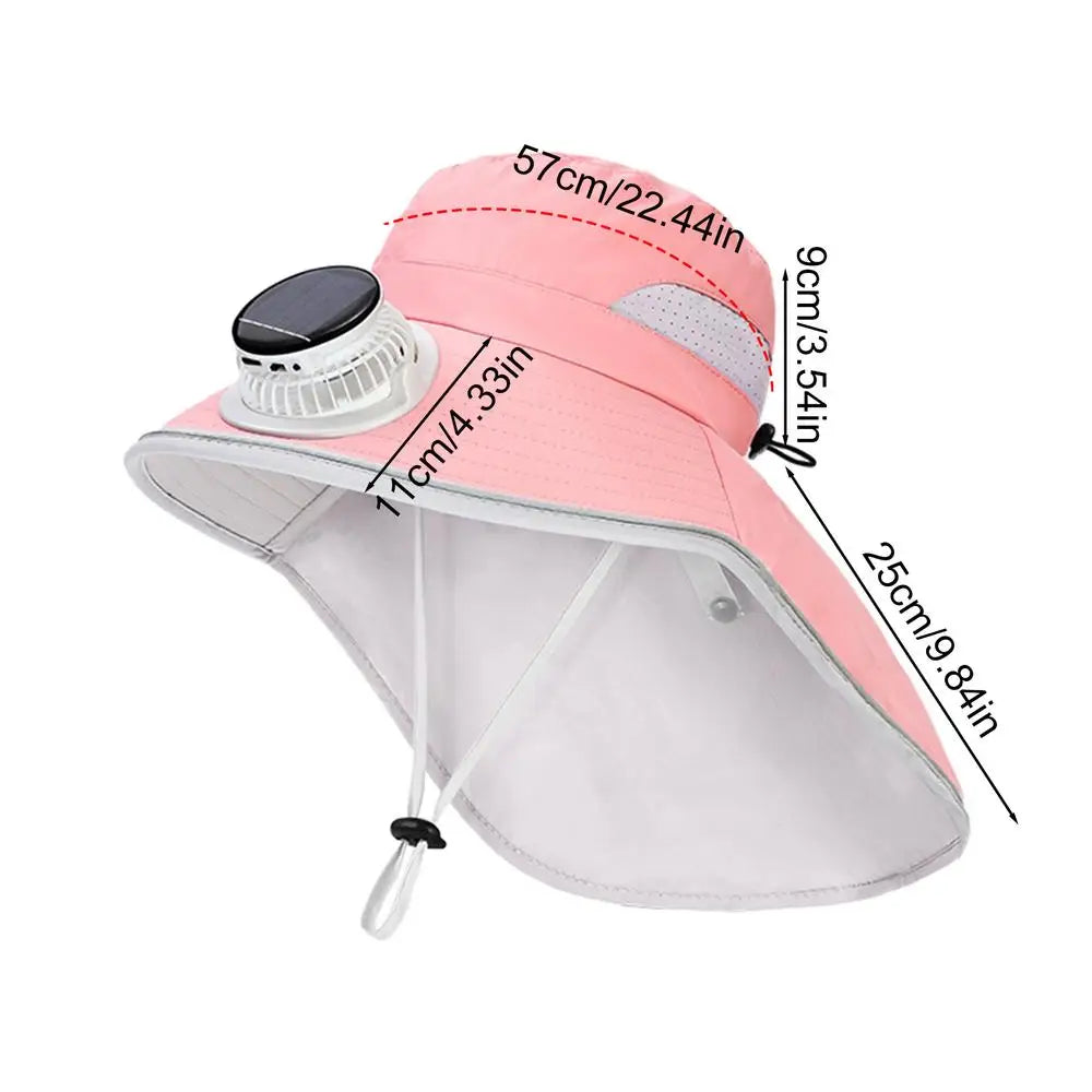 Solar Powered Fan Hat Bucket Hats Breathable Sports Gear UV Protection Headwear For Outdoor Camping Fishing Vacation Girls Boys Zpaxo Pink United States
