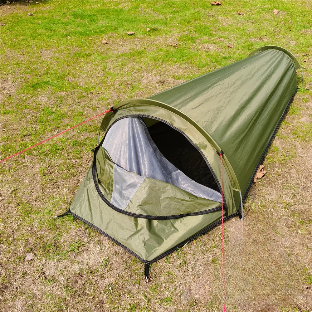 Ultra Light Single Person Camping Small Sleeping Bag Outdoor Portable Tent Mountaineering Equipment Summer Breathable Zpaxo