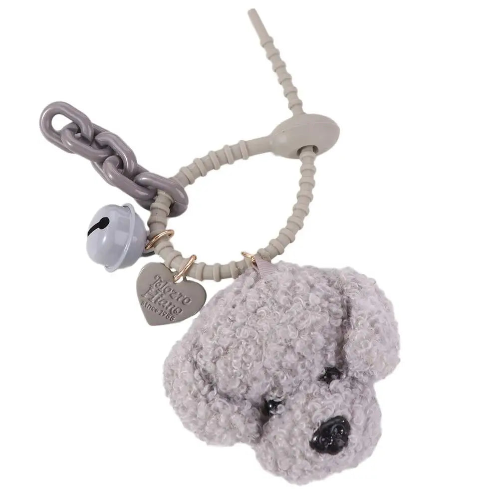 Couple Gift Stuffed Animals Dog Keychain Pet Lovers Couples Matching Dog Key Rings Bag Charm Kawaii Dog Pendant DIY Accessories Zpaxo Grey