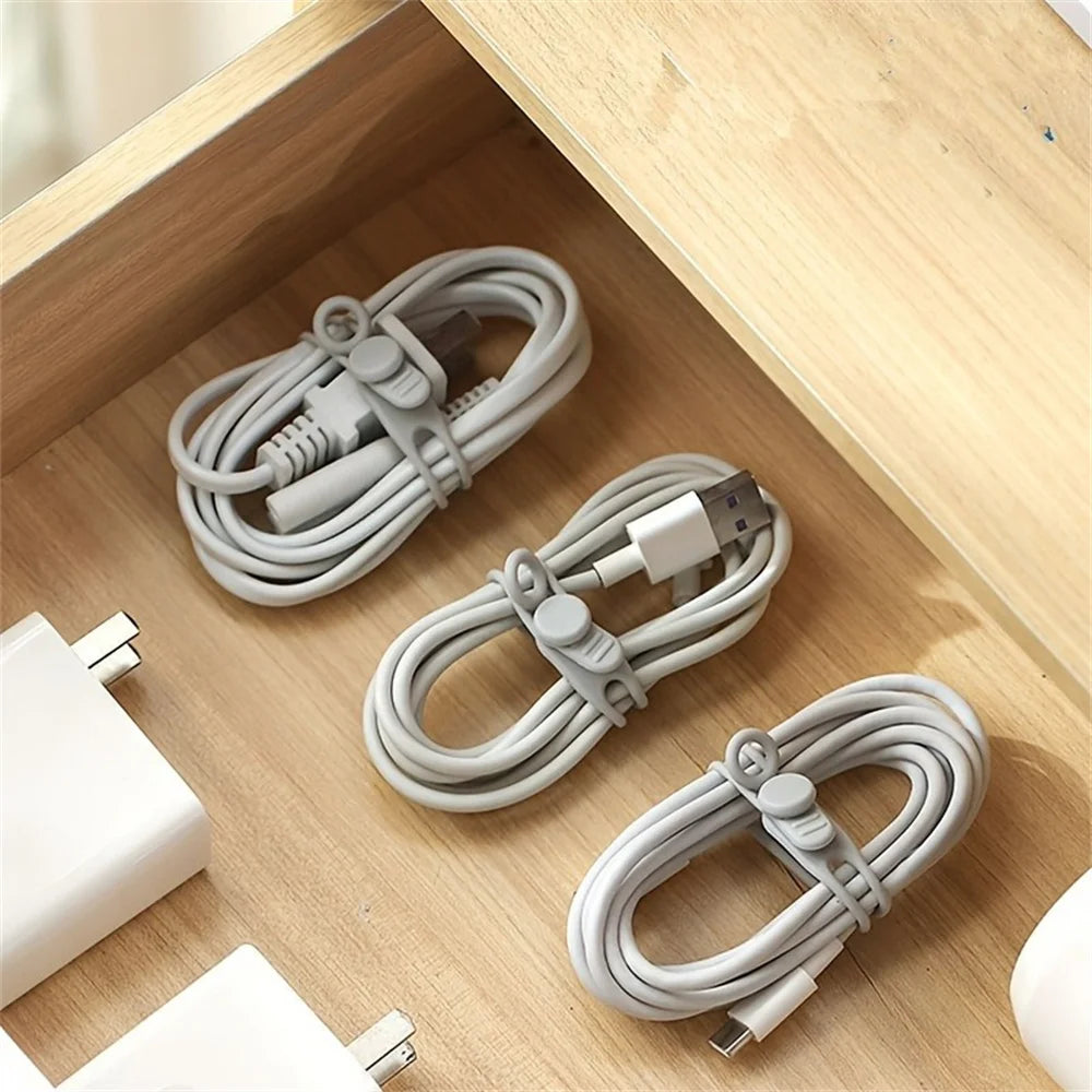 Silicone Cable Ties – Reusable Cord Organizer Straps Cable Organizer Ties Zpaxo